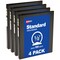 Avery® Standard View 3 Ring Binders, 0.5" Round Rings, 100-Sheet Capacity, 0.7 Inch Wide Spine, 4 Black Binders, Ideal for Lightweight Organization and Occasional Referencing (17701)